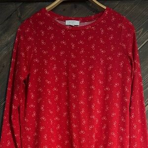 Loft red bow pajama set